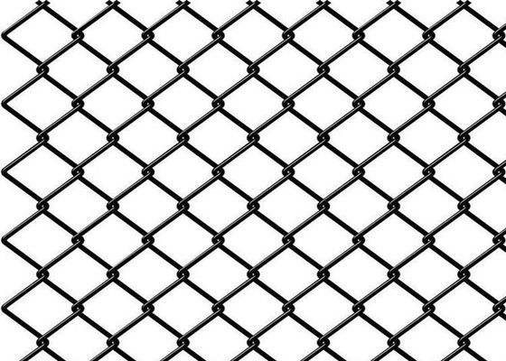 Schwarzes PVC beschichtete Diamond Chain Link Fence