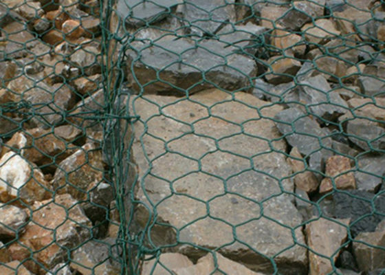 Heißes Bad galvanisiertes PVC beschichtete Gabions-Draht Mesh For Rock Walls