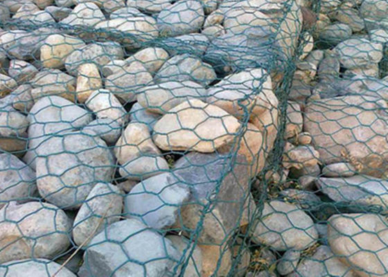 PVC beschichtete antiseptisches Gabion schweißte Draht Mesh Hot Galvanized Dark Green